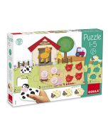Puzzle de madera la granja del 1 al 5