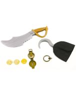Set pirata espada y garfio 7 piezas