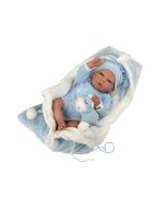 Bebé Reborn 40 cm Carlos Manta y Peluche