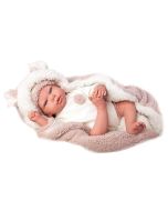 Muñeca reborn Anna 40cm con manta y peluche
