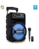 Altavoz portátil y micrófono control remoto groove