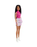 Barbie Fashionistas vestido rock rosa y metálico