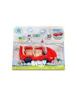 Bluey coche rojo Descapotable con figura