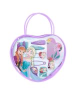 Bolso corazón Frozen con accesorios del pelo