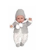 Muñeca bebé Elegance Erea 33 cm gris con lloro