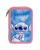 Estuche 2 cremalleras Stitch