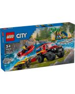 Lego City camión bomeros y barco rescate