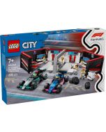 Lego City F1 garaje de coches MercedesAMG y Alpine