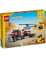 Lego Creator camión plataforma con helicóptero