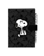 Libreta Snoopy A5 efecto terciopelo Peanuts