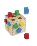 Melissa & Doug cubo de madera con encajables