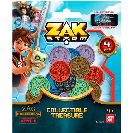 Zak Storm pack de 4 monedas