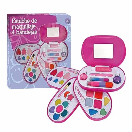 Maquillaje infantil estuche con 4 bandejas