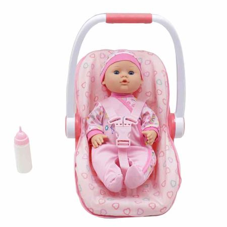 Muñeca bebé de 40cm con silla