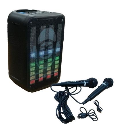 Karaoke Duo Groove Fun Neon con 2 micrófonos