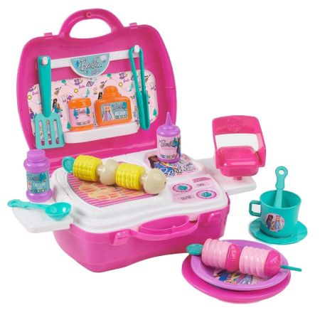 Maletín de Barbie camping y barbacoa glamping