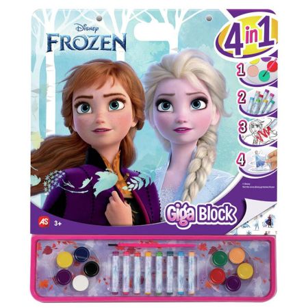 Giga block Estuche de pintura Frozen 4 en 1