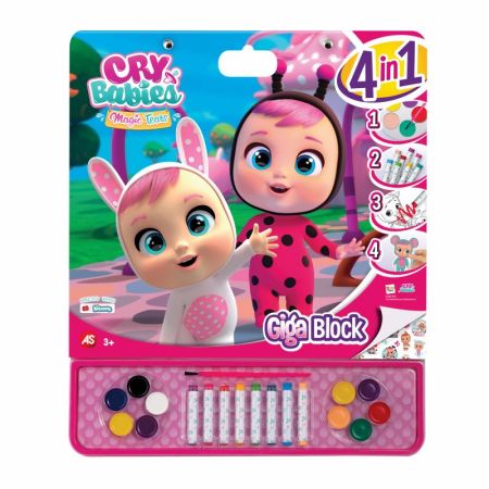 Giga Block estuche de pintura Cry Babies 4 en 1