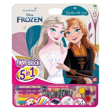 Libro colorear Giga block Frozen 5 en 1