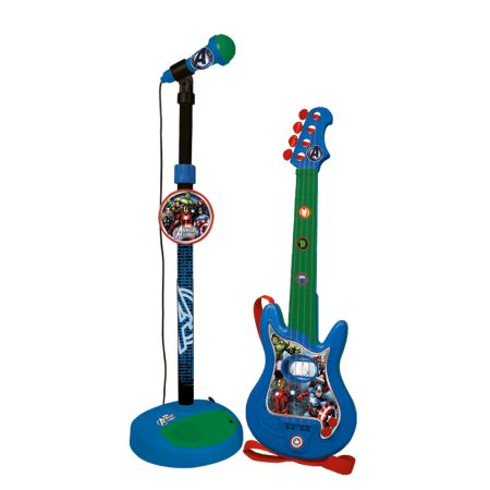 Conjunto guitarra y micro Avengers