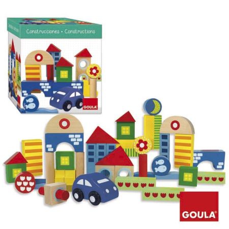 Juego de construcción infantil de madera