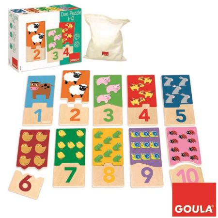 Puzzle de madera animales del 1 al 10