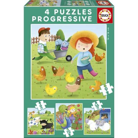 Educa puzzle progresivo animales de la granja