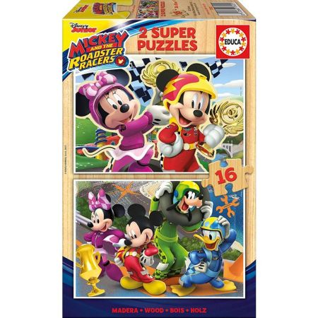 Educa puzzle madera 2x16 Mickey y los superpilotos
