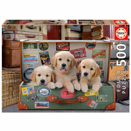 Educa puzzle 500 cachorros en el equipaje