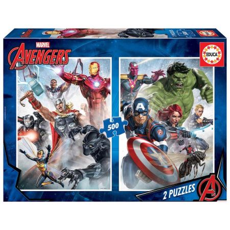 Educa puzzle 2x500 Marvel man&iacute;a