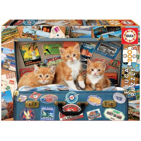 Educa puzzle 200 gatitos viajeros