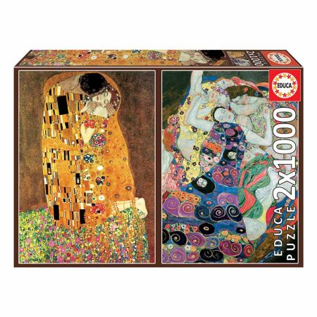 Educa puzzle 2x1000 El beso y La virgen Klimt