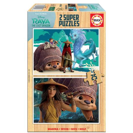 Educa puzzle madera 2x25 Raya y el último dragón