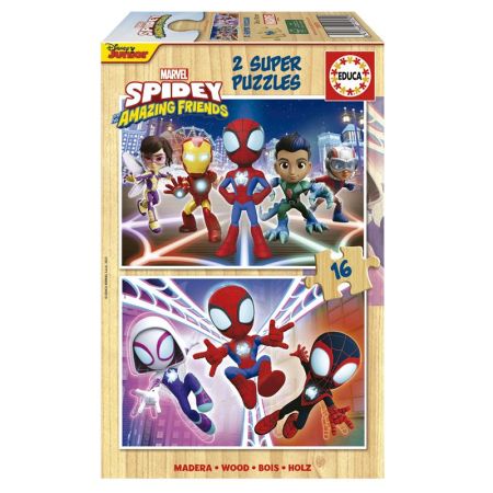 Educa puzzle madera 2x16 Spidey his amazing friend