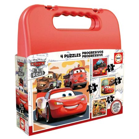 Educa puzzle maleta progresivo Cars 12 16 20 25