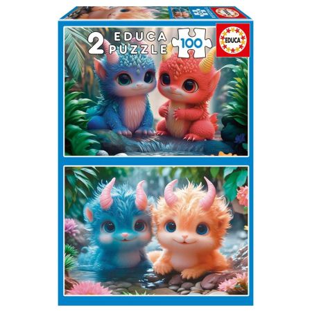 Educa puzzle 2X100 monstruos adorables