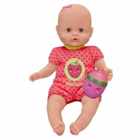 Nenuco muñeco bebé con biberón sonajero rosa