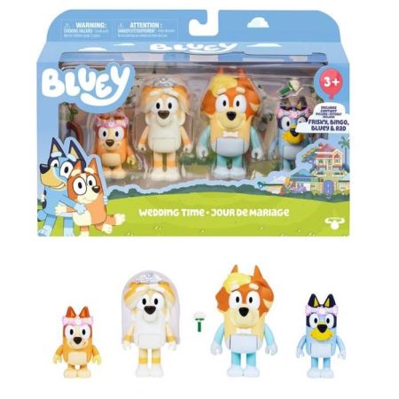 Bluey pack 4 figuras Boda