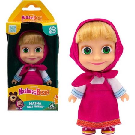 Masha y el oso figura Masha 12 cm vestido rosa