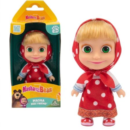 Masha y el oso figura Masha 12 cm vestido rojo