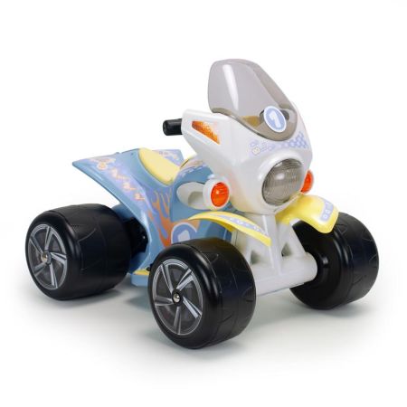 Quad Samurai street 6v blanco y azul