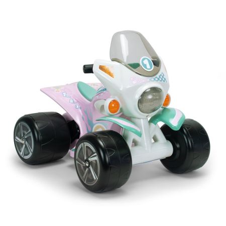 Quad Samurai street 6v blanco y rosa