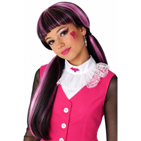 Peluca Monster High Vampira Draculaura Infantil