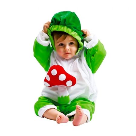 Disfraz peluche bebé champiñón verde