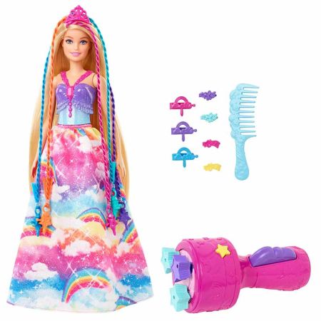 Muñeca Barbie Dreamtopia princesa trenzas colores