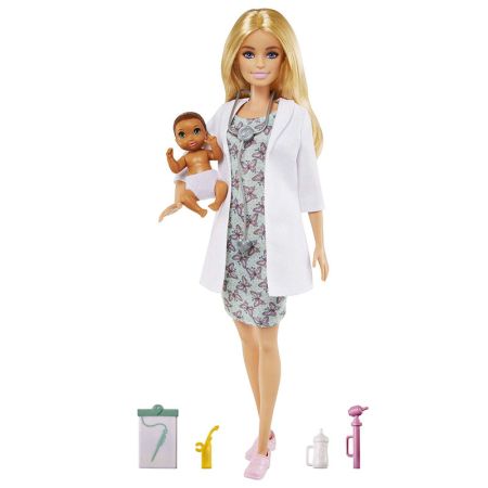 Muñeca Barbie doctora con bebé