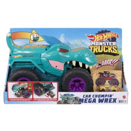 Pista Hot Wheels Monster Trucks Rex mastica coches