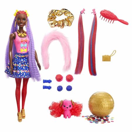 Muñeca Barbie color Reveal peinados lazos