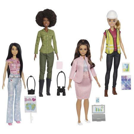 Barbie  EcoLeadership Juego 4 muñecas recicladas