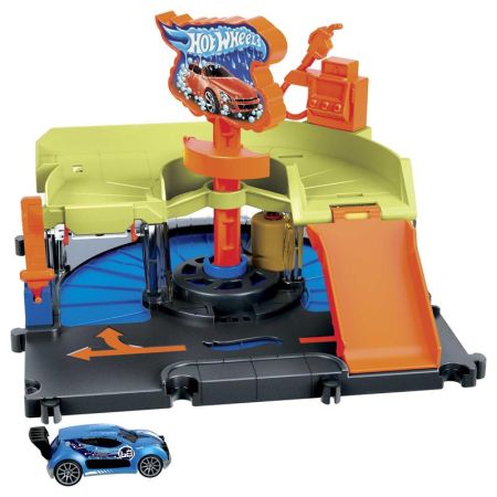 Pista Hot Wheels City lavadero de coches exprés